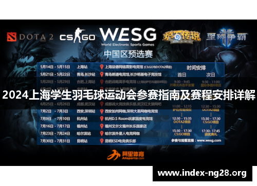 2024上海学生羽毛球运动会参赛指南及赛程安排详解